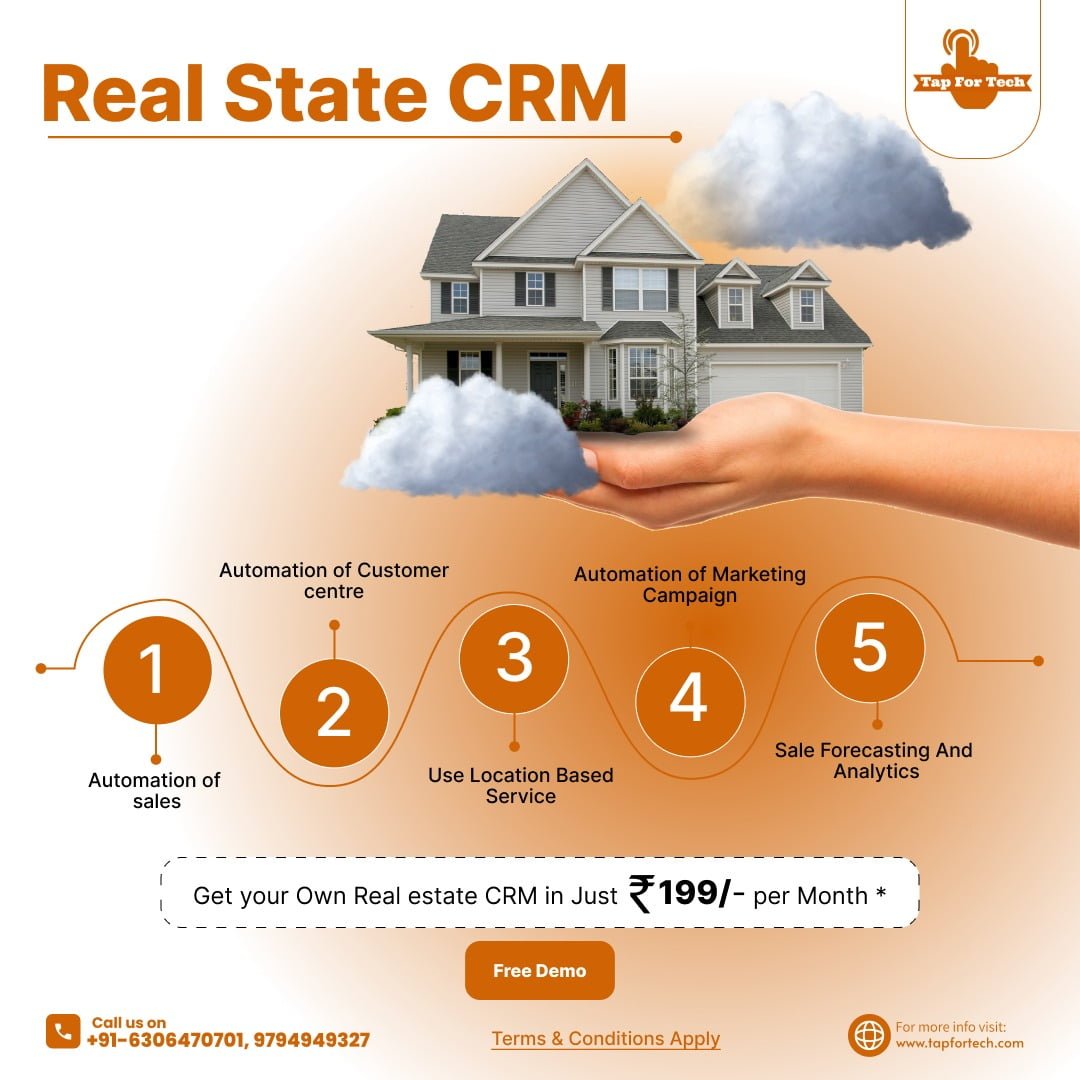 1 Best Real Estate CRM at Just 199/ Tap For Tech